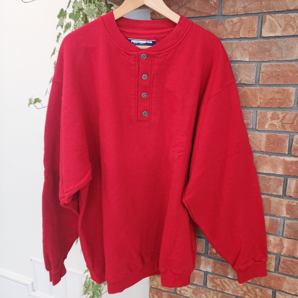 L.L. Bean Men's Red Crewneck Sweater